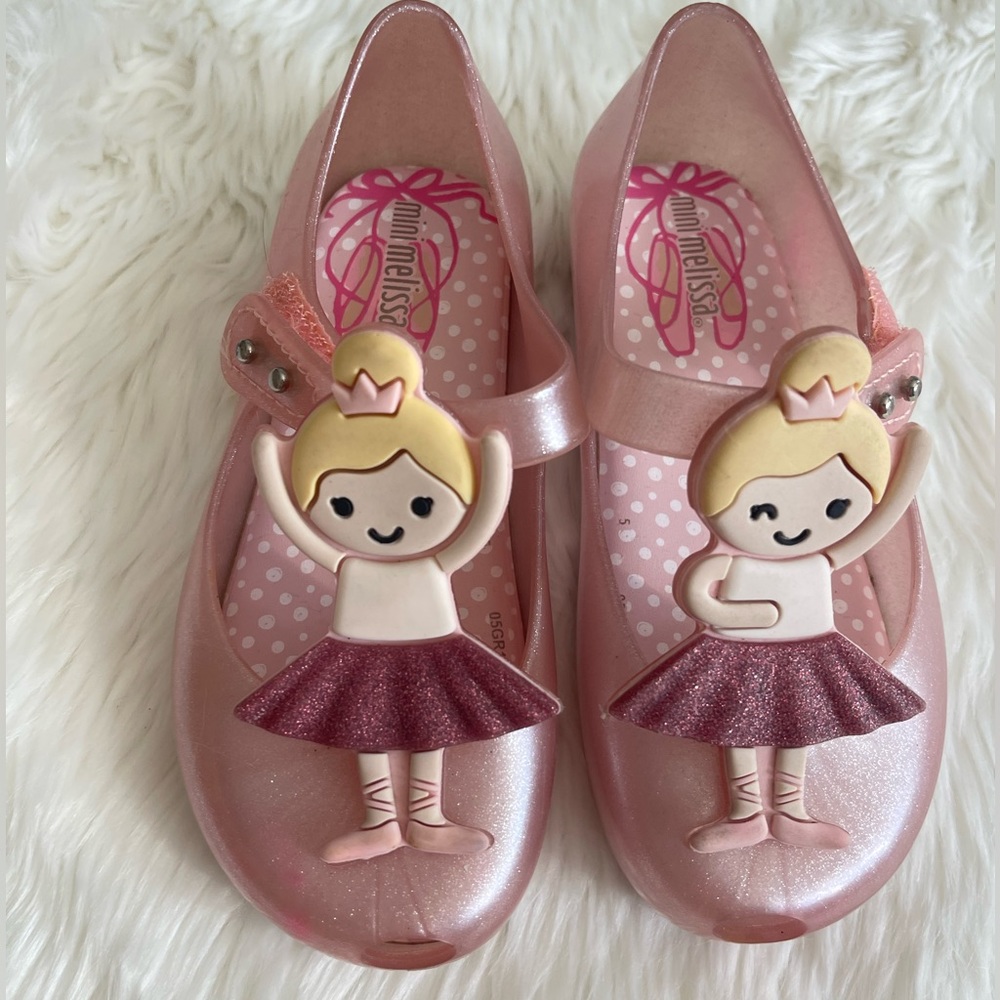 Mini Melissa Ballerina Pink, Size 10, Toddler Girl. Good Condition.